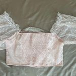 Pink Doll Scrunched Lace Top Photo 1