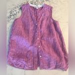 Tommy Bahama  Costalina Women’s Sleeveless Linen Top Purple Small EUC Photo 2