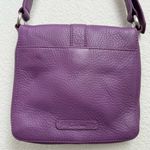Cole Haan Purple Pebbled Leather Flap Front Magnetic Clasp Crossbody Bag Photo 7
