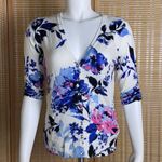 Inc international I.N.C. Floral Button Down 3/4 Sleeve Floral Sweater Photo 0