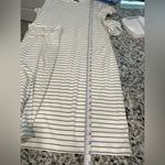 Ann Taylor New NWT  Off White and Navy Blue Striped Dress Photo 7