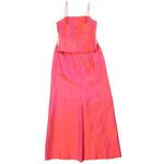 $900 Marisa Baratelli 6 8 Thai Silk Maxi Dress Peach Pink Skirt Gown Formal Set Photo 1