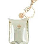 Women's nwt Gold Faux Leather Hand Sanitizer Bag Charm Photo 0