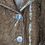 J.Jill  Crushed Velvet Blazer Jacket Golden Brown Holiday Petite Size Medium M Photo 4