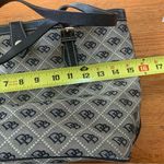 Dooney & Bourke Gray Canvas Black Leather Trim D&B Logo Tote Purse Photo 11