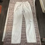 Missguided  White Distressed Rip Straight Leg Jean TALL 6 NEW Classic Preppy Photo 3