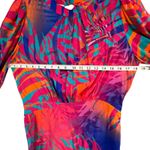 Cosel Draped Mini Dress Womens US 10 Pink Multicolor Tropical Retro Mod Colorful Photo 6