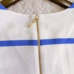 Kate Spade NWOT  Blue Cream Red Floral Print Short Sleeve Top Women's Size 0 Photo 9