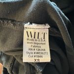 WILT Black Wide Straight Leg Crop Casual Drawstring Sweatpants XS Photo 5