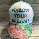Follow Your Dreams Trucker Hat Green Snap Back Photo 0