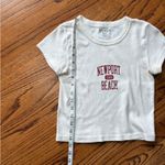 Brandy Melville  White Newport Beach Cropped Tee Photo 3