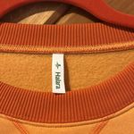 Halara  Round Neck Long Sleeve Orange Fleece Casual crewneck Sweatshirt Photo 8