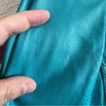 Lafayette 148  New York Women’s Teal 100% Leather Zipper Jacket Size 2‎ Photo 5
