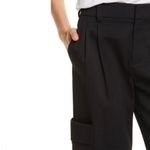Vince . Crop Cotton Utility‎ Cuffed Cargo Pant Black 0 Photo 3