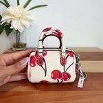 Coach NWT Mini Rowan Bag Charm With Cherry Print Photo 2