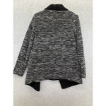 Bershka  BSKGIRL Size XS Black White Open Front Jacket Sherpa Lined with Pockets Photo 1