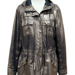 Calvin Klein Metallic Rose Gold Hooded Windbreaker Jacket Size XL Photo 0