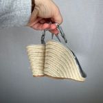 BCBG Generation Silver Metallic Espadrille Wedge Slingback Sandals Size 9 Photo 3