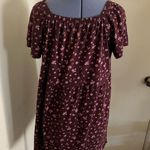 ThereAbouts Floral Print Mini Dress in Burgundy Purple Size 3X Photo 2