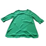 The Limited  Teal green 3/4Sleeve Tie Cuffs Shift Sheath blouse size M Photo 1