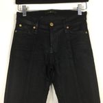 7 For All Mankind  7FAM Wax Coated Moto Jeans Button Up Ankle Size 25 Photo 14