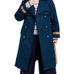 La Ligne x Target Trench Coat 2X Plus Women’s Side Stripe Belted Navy Tan NWOT Photo 0