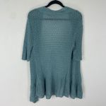 Hugo Boss BOSS  Knit Cardigan Sweater Women's Small Blue Open‎ Front 100% Linen Photo 6
