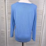 August Silk  Lace Front Cardigan Blue-Medium Photo 2
