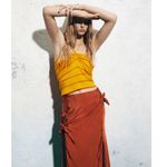 ZARA NWT  STRIED RIBBED NECK TIE BLOGGERS FAV CROP TOP MEDIUM Photo 2