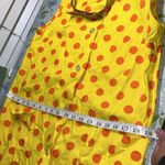 Vintage 70s Fritzi Yellow Polka Dot Dress with belt Dotted Swiss Size M Photo 8