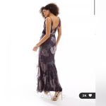 ASOS cowl neck bias maxi dress with frills and mixed fabric Photo 1