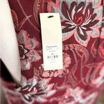 Francesca's Maroon Red Floral Embroidered Sleeveless A Photo 3