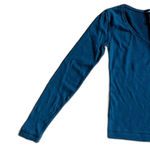 BDG Slim Fit Thermal V-Neck Long Sleeve Top Green Size XS Photo 4