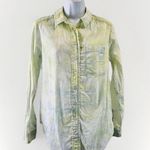 Pilcro and the Letterpress Anthropologie Pilcro Size M Cate Tie‎ Dye Button Long Sleeve Top Blouse Photo 3