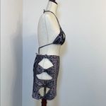 Sexy Snakeskin Weave Cross Tied Rope
Split Swimsuit Bikini Three Photo 3