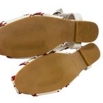 Farm Rio Red White Whipstitch Palm Tree Sandal Shoes Strappy Vegan Boho Beach 8 Photo 5