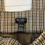 Soho Apparel  Ltd. Brown Plaid Ankle Pull On dress pants women’s Size Large Photo 3