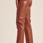 Abercrombie & Fitch The 90’s Straight Ultra High Rise Brown Faux Leather Pant 36 Photo 11