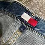 Tommy Hilfiger Vtg Y2K  Distressed Jeans Sz 6 Back Logo Patch Straight Leg Photo 10