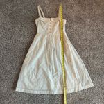 Anthropologie Maeve  cream & gold polka dot sleeveless midi dress size 4 Photo 11