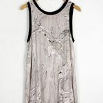 Enza Costa Tank Mini Dress Tie Dye Marble Size Small Lightweight Swing Boho Black Photo 1