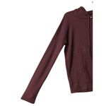 Chaser  XS Waffle‎ Knit Hoodie Pullover Maroon Cozy Minimalist Loungewear Comfy Photo 7