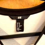 H&M black and white stripe long sleeve midi dress Photo 5