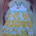 Adidas  Women's Stella McCartney Dress in White and Yellow Photo 5