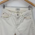 AGOLDE Toni Straight Leg Mid Rise Jeans Ankle Crop Off White Cream Womens 26 Photo 2
