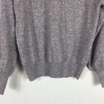 Anthropologie Ella Moss Maggie Heather Grey Puff Sleeve Knit Sweater Small Photo 7