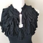 Papaya  / Small / Black Ruffle Key Hole Front Tank Photo 3