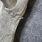 Victoria's Secret Vintage Satin Jacquard Bed Jacket L Ivory Lounge Sleepwear Top Photo 8