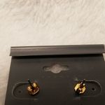 NWT Gold Genuine Australian Crystal Rose Earrings Gold Photo 2