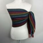 Merona Scarf Rectangular Rainbow Weave Warm Soft Photo 3